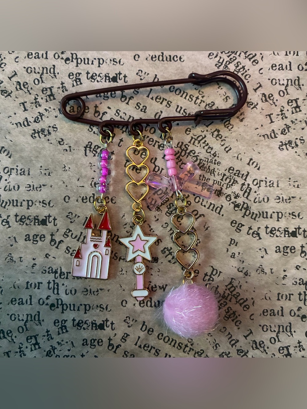 Handmade beaded safety pins 2/$10
